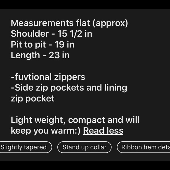 Club Monaco down filled puffer racket - Picture 5 of 5